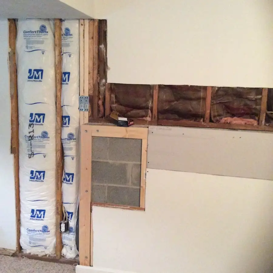 Wall insulation replacement during Contents Cleaning & Restoration in Los Alamos